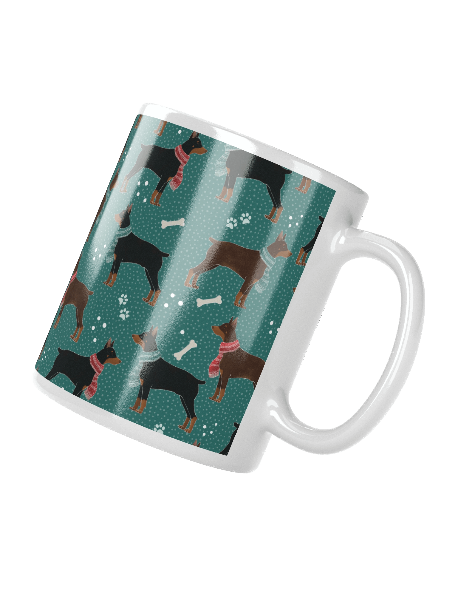 Winter Dobermans in Scarves Mug product image (7)