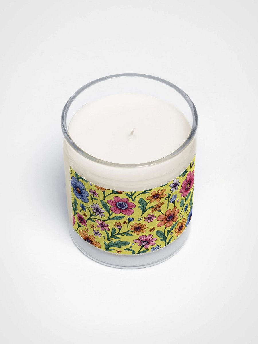 Floral Soy Candle With Colorful Botanical Design product image (3)
