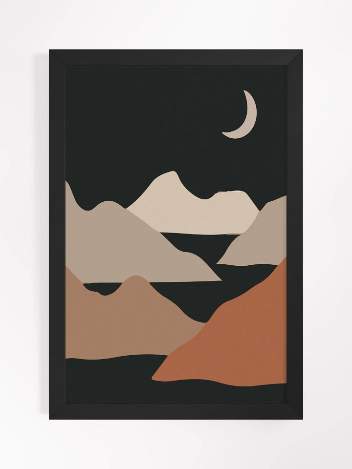 Moonlit Mountainscape Poster product image (2)