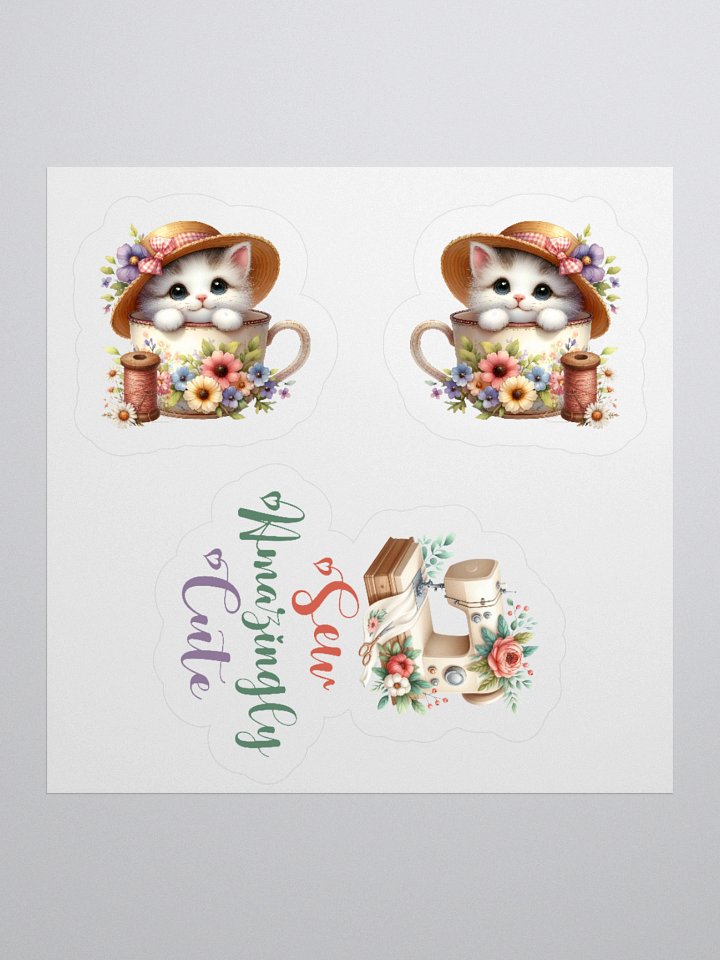 Sew Amazingly Cute Meow-tiful Kittens Stickers product image (1)