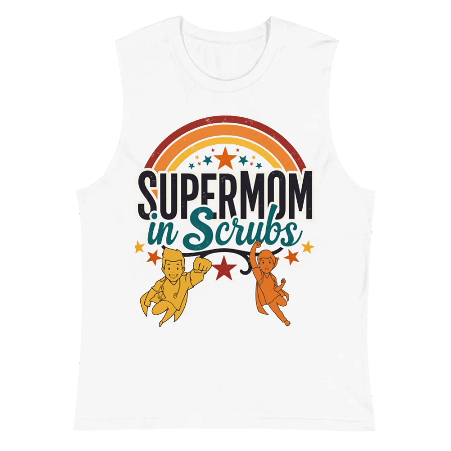 Supermom in Scrubs Rainbow Muscle Tank product image (2)