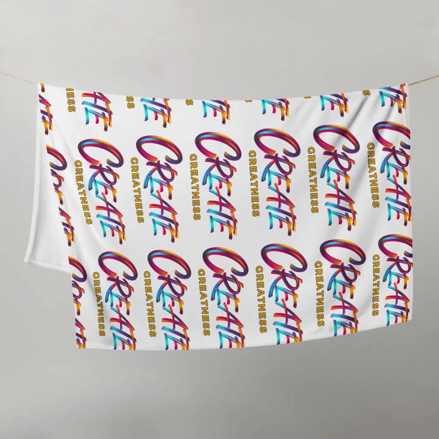 Create Greatness Patterned Throw Blanket product image (9)