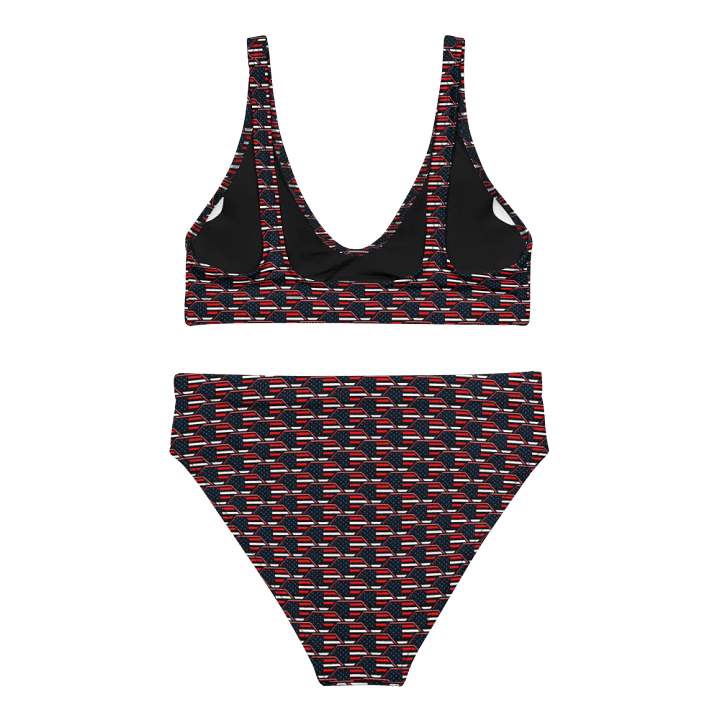 Women's High-Waisted Bikini: Dark MAGA Diamond product image (2)