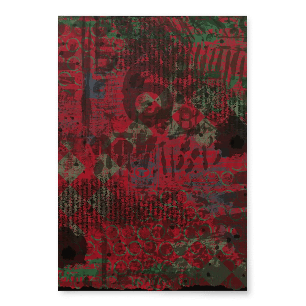Red Green Grunge Wrapping Paper product image (6)