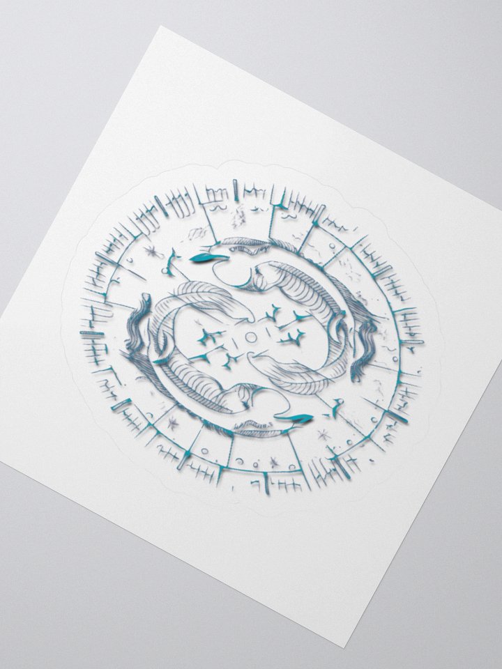 Exclusive Pisces Zodiac Sticker: Celestial Fish Design - Perfect for Cars, Laptops, and More! product image (5)