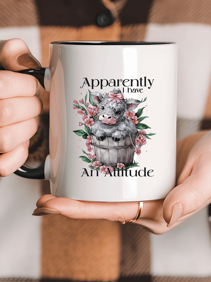 Apparently I Have an Attitude Coffee Mug – Funny Sassy Heifer Cow Design – Humorous Animal Lover Gift product image (2)