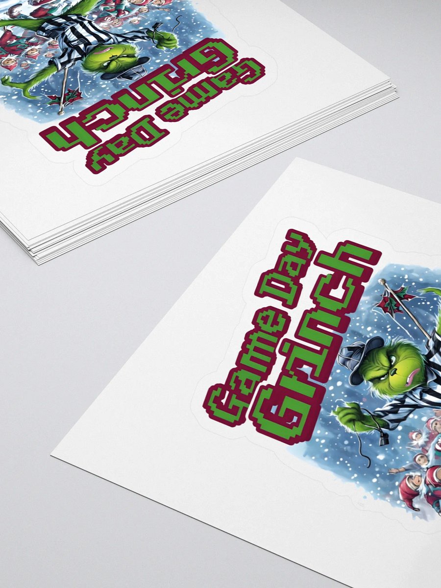 Game Day Grinch Christmas Football Sticker - Festive Holiday Sports Apparel for Fans product image (4)