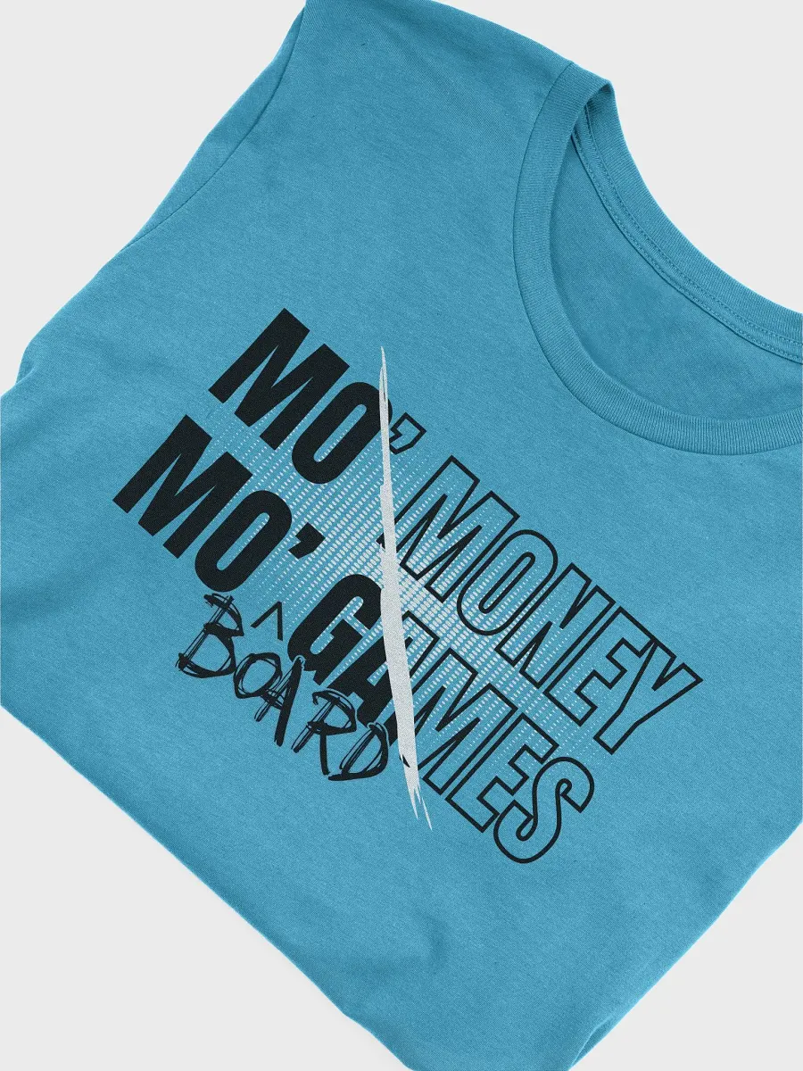 90s Rap Shirt for Board Gamers, Cool Unisex Gamer Aqua T-shirt, Mo Money Mo Board Games product image (6)