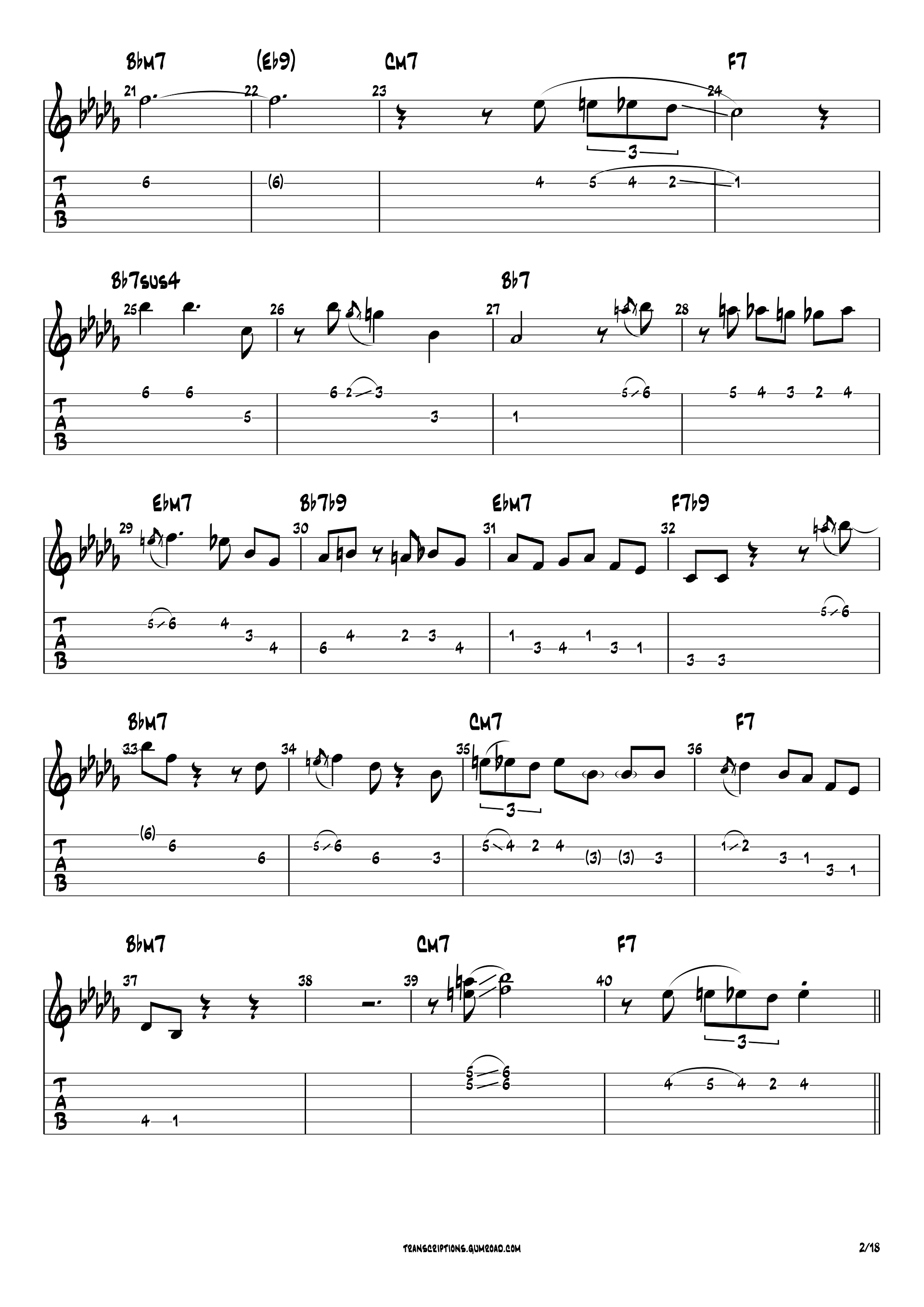 (Transcription PDF) Besame mucho - Wes Montgomery product image (3)