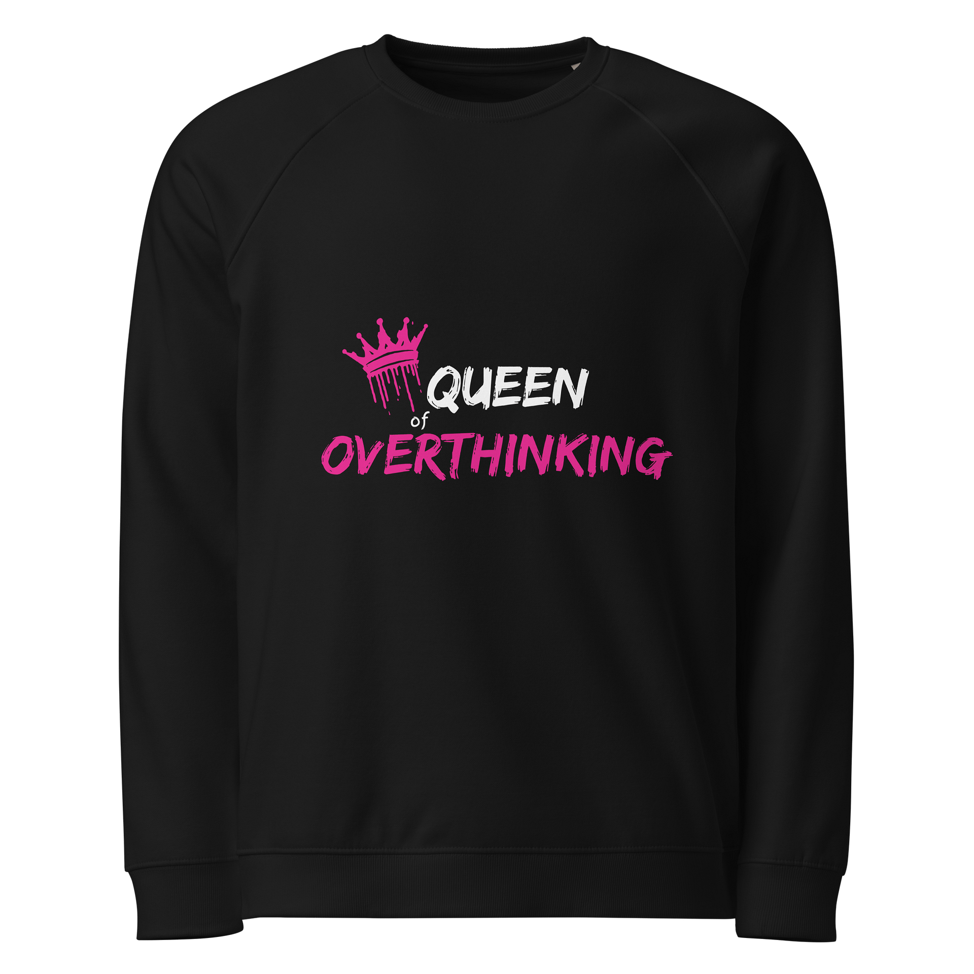 100 % Organic Cotton Raglan Shirt Shirt -Queen of Overthinking product image (1)