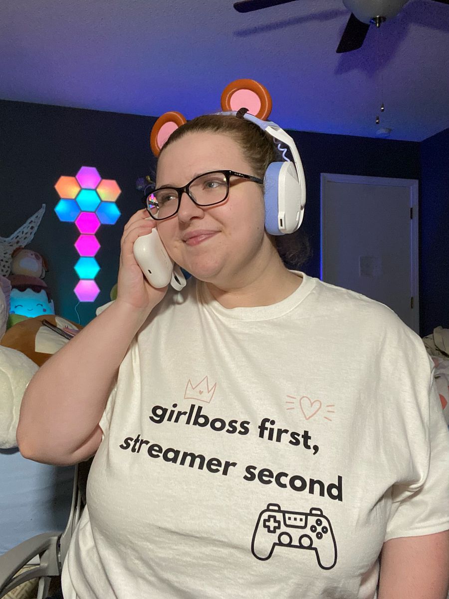 Girlboss First, Streamer Second Cotton Tee product image (2)