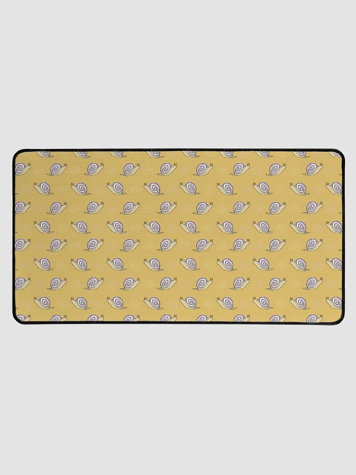 Snail Doodle Patterned Desk Mat, yellow product image (1)