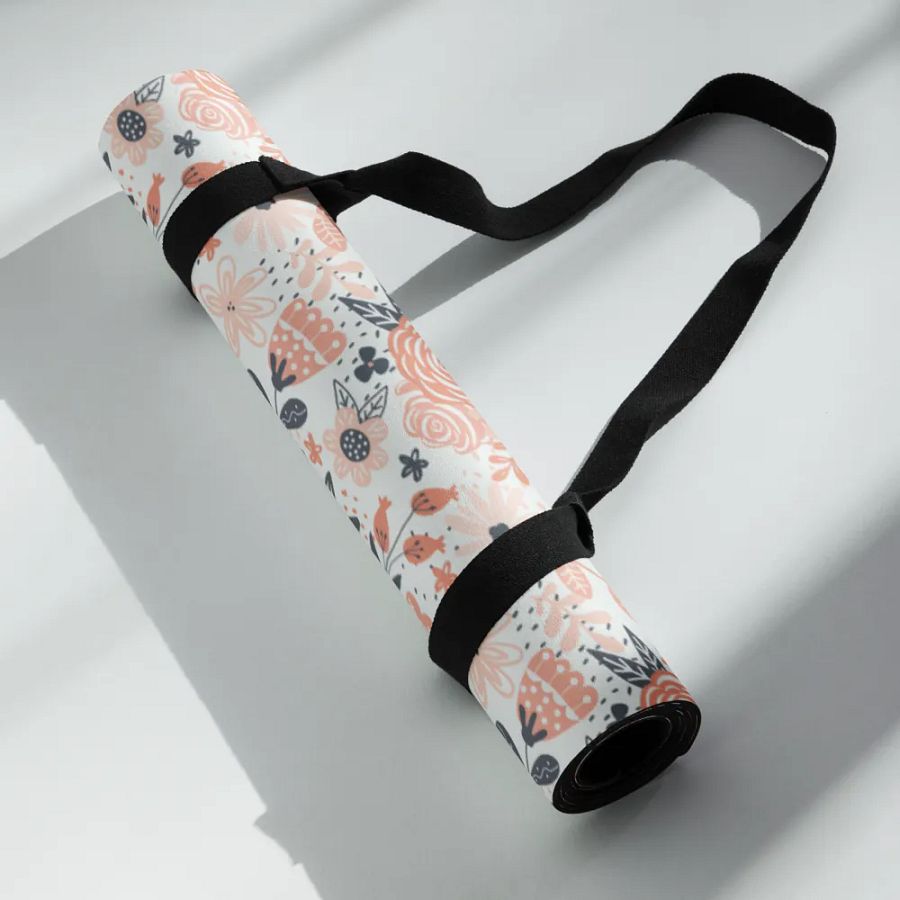 Orange Floral Boho Yoga Mat by Treasure Pie product image (7)