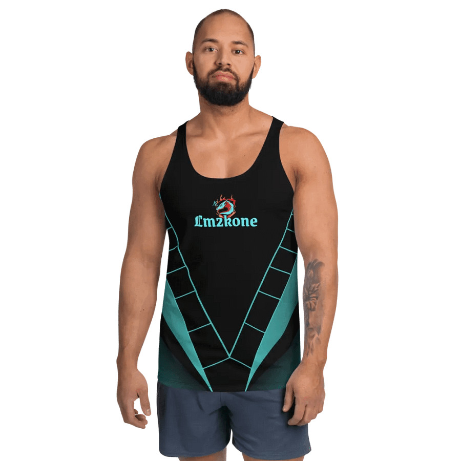 LM2Kone cyan - Customizable Tank Top - 5% elastane product image (3)