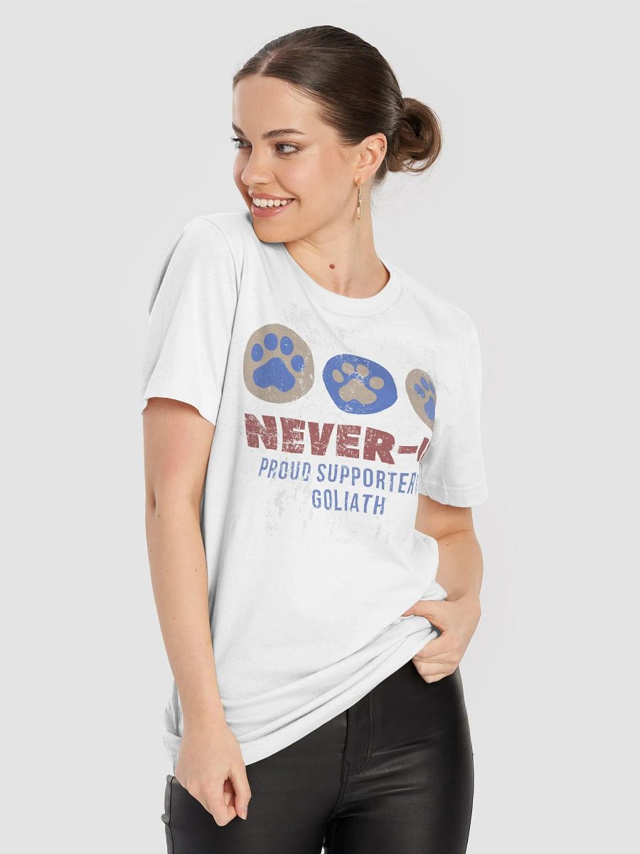 Never In Goliath Supporter - Weathered - White Shirt product image (8)