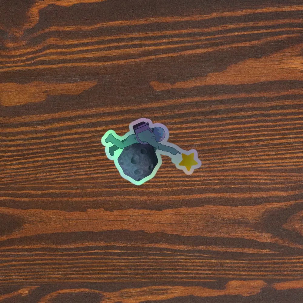 Reach For The Stars holographic sticker product image (3)