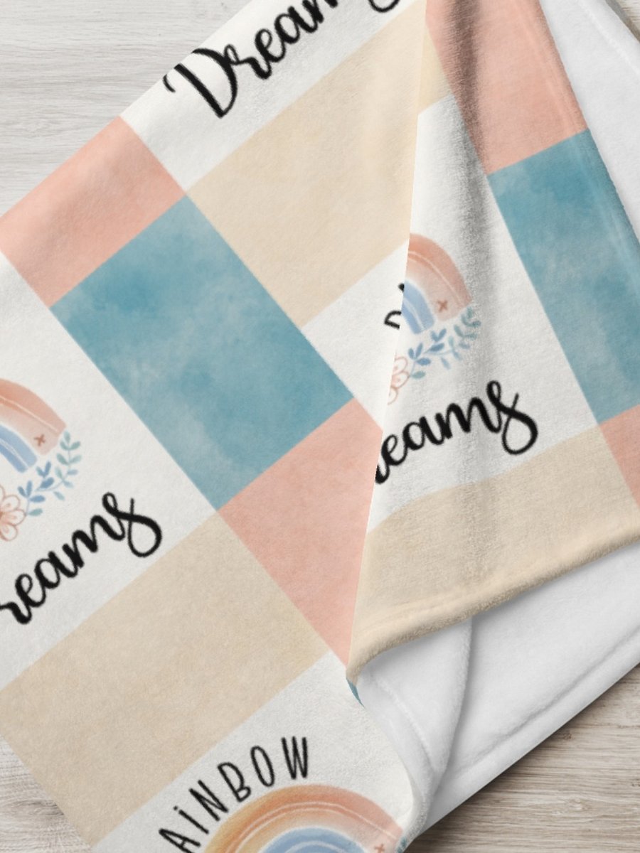Rainbow Dreams Boho Patchwork Throw Blanket product image (6)