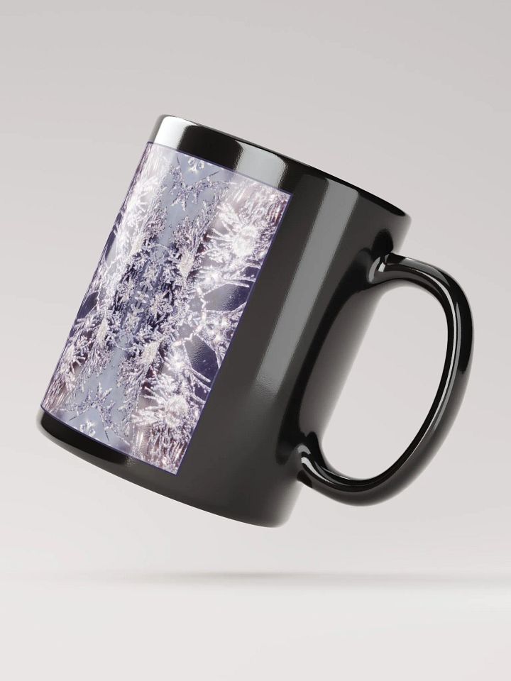 Nature Mandala Mug, Frost Mandala, Frosty Windows, Nature Art Cup, Psychedelic Kaleidoscope Artwork, 11 oz product image (2)
