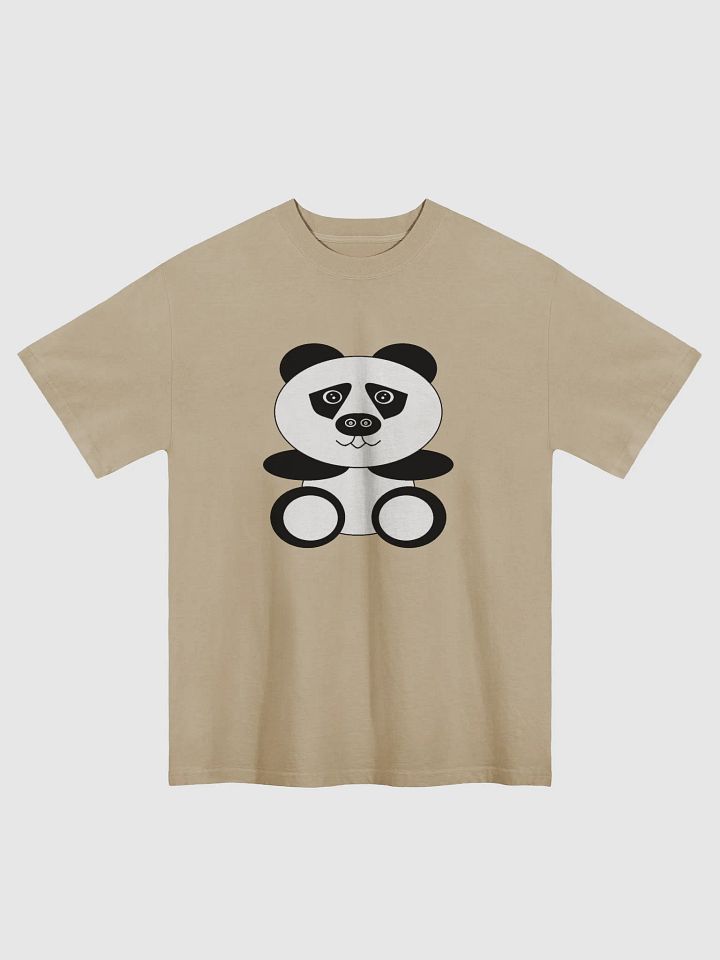 Minimalist Panda Line Art Oversized T-Shirt product image (3)