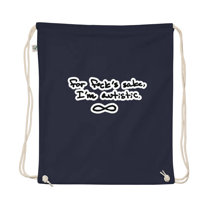 FFS, I'm autistic. (bubble design) cotton drawstring bag product image (1)