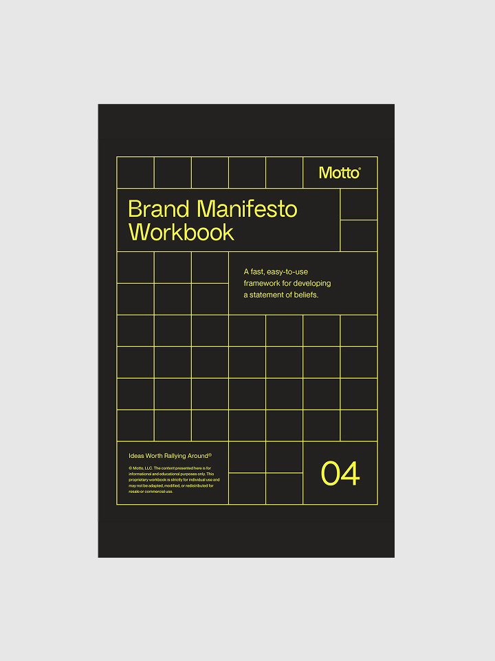 Motto® Write a Brand Manifesto Workbook product image (1)