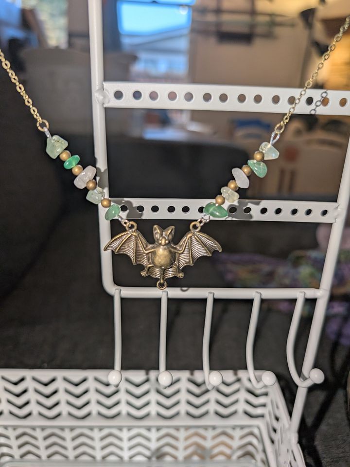 Crystal Necklace with Bronze Bat! product image (1)
