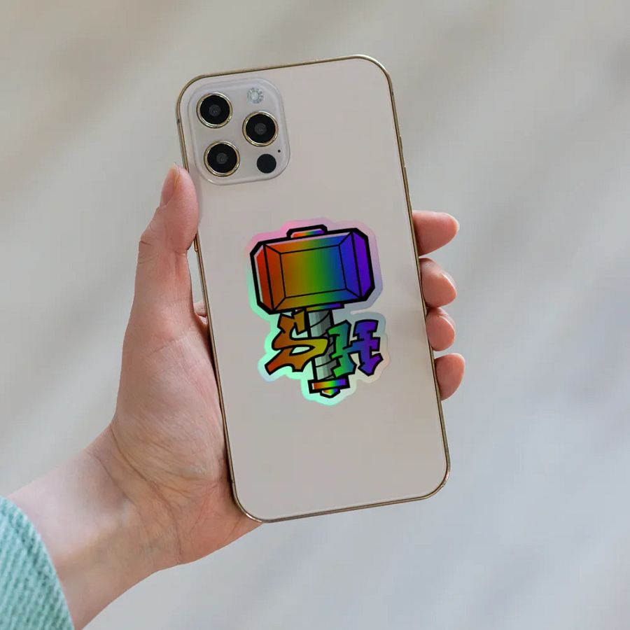 Prismatic Hammer Holographic Sticker Set product image (8)
