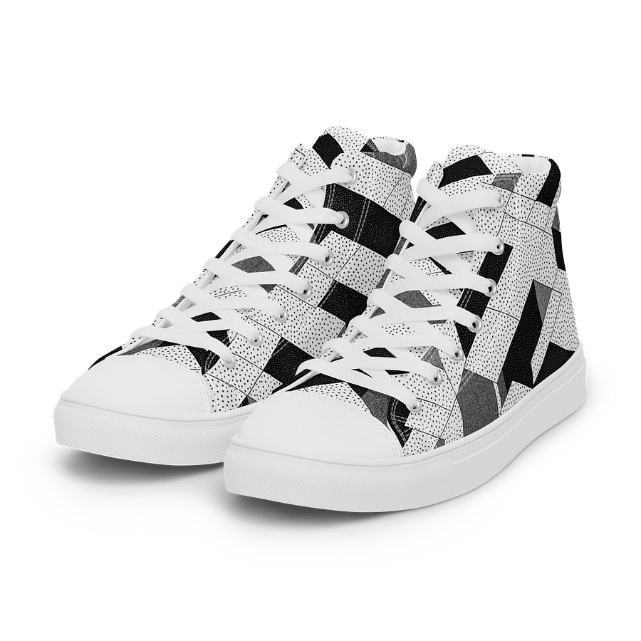 Escher Illusion Women's High Top Canvas Shoes product image (6)