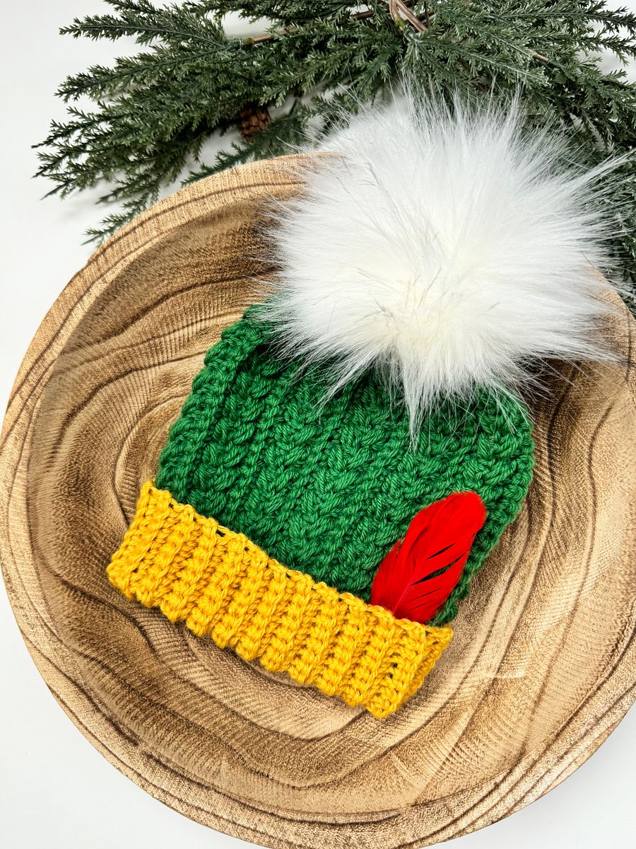 Snowy Wheat Puff Stitch Crochet Hat Pattern product image (4)