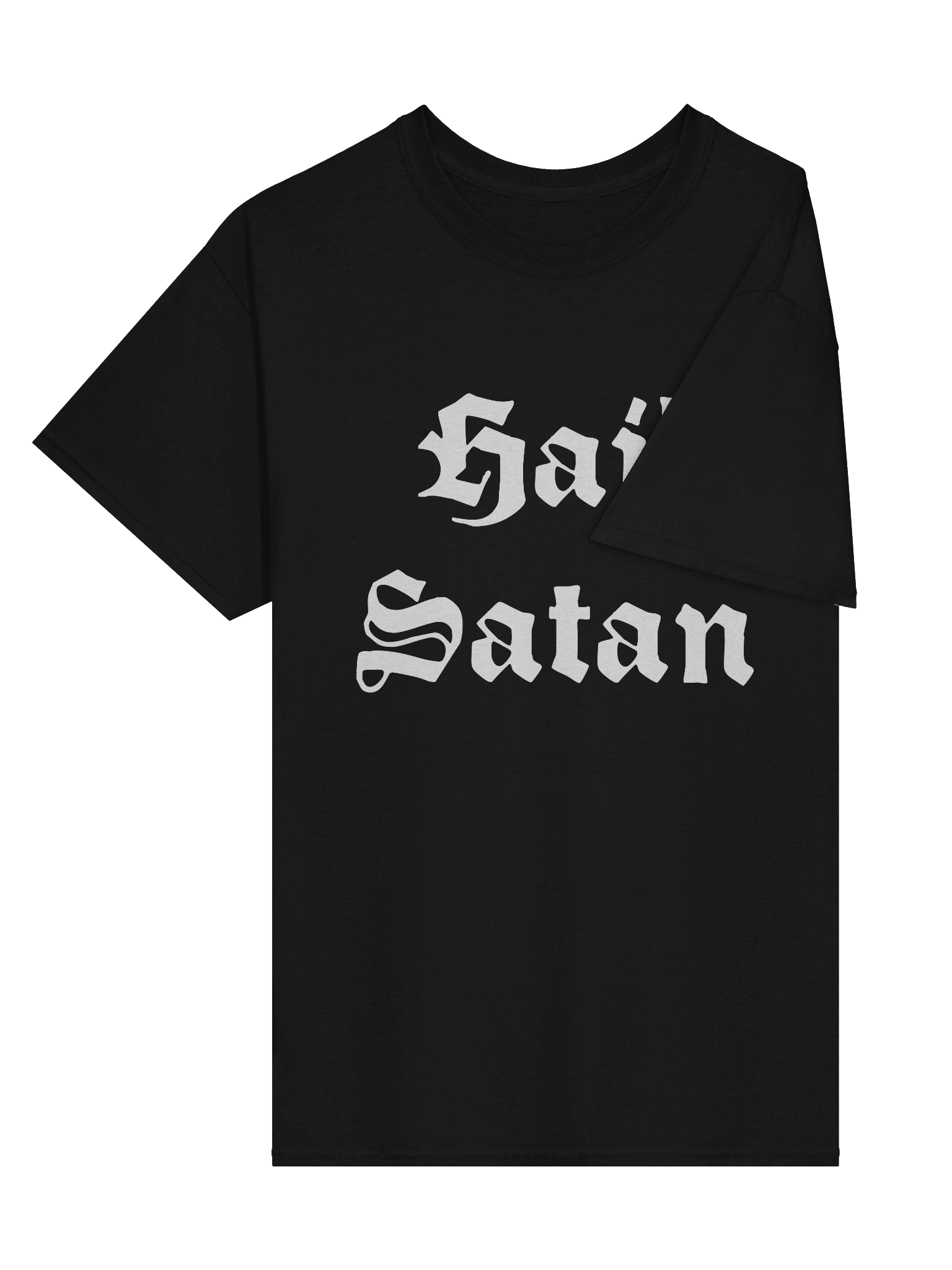 Hail Satan white-on-black Tee product image (3)