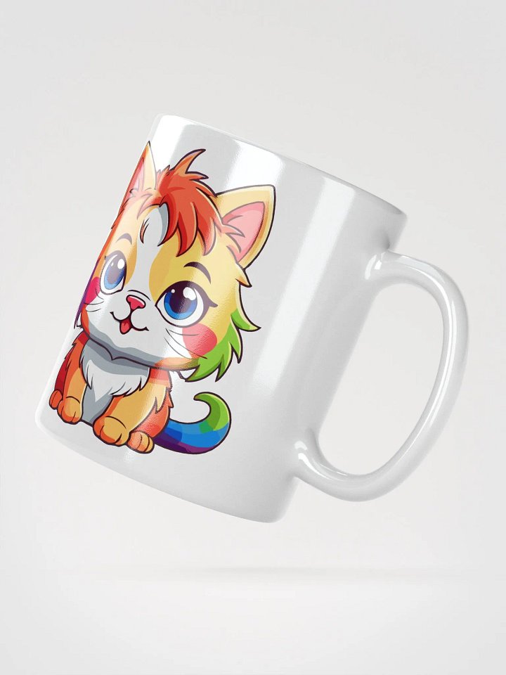Cute Rainbow Color Cat 1 , Mug product image (3)