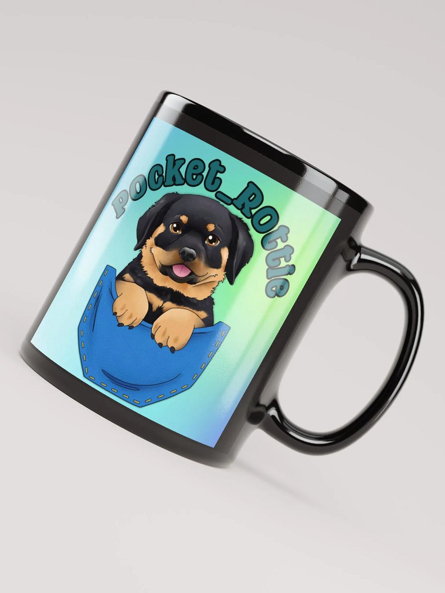 Pocket Rottie Logo Black Glossy Mug product image (4)