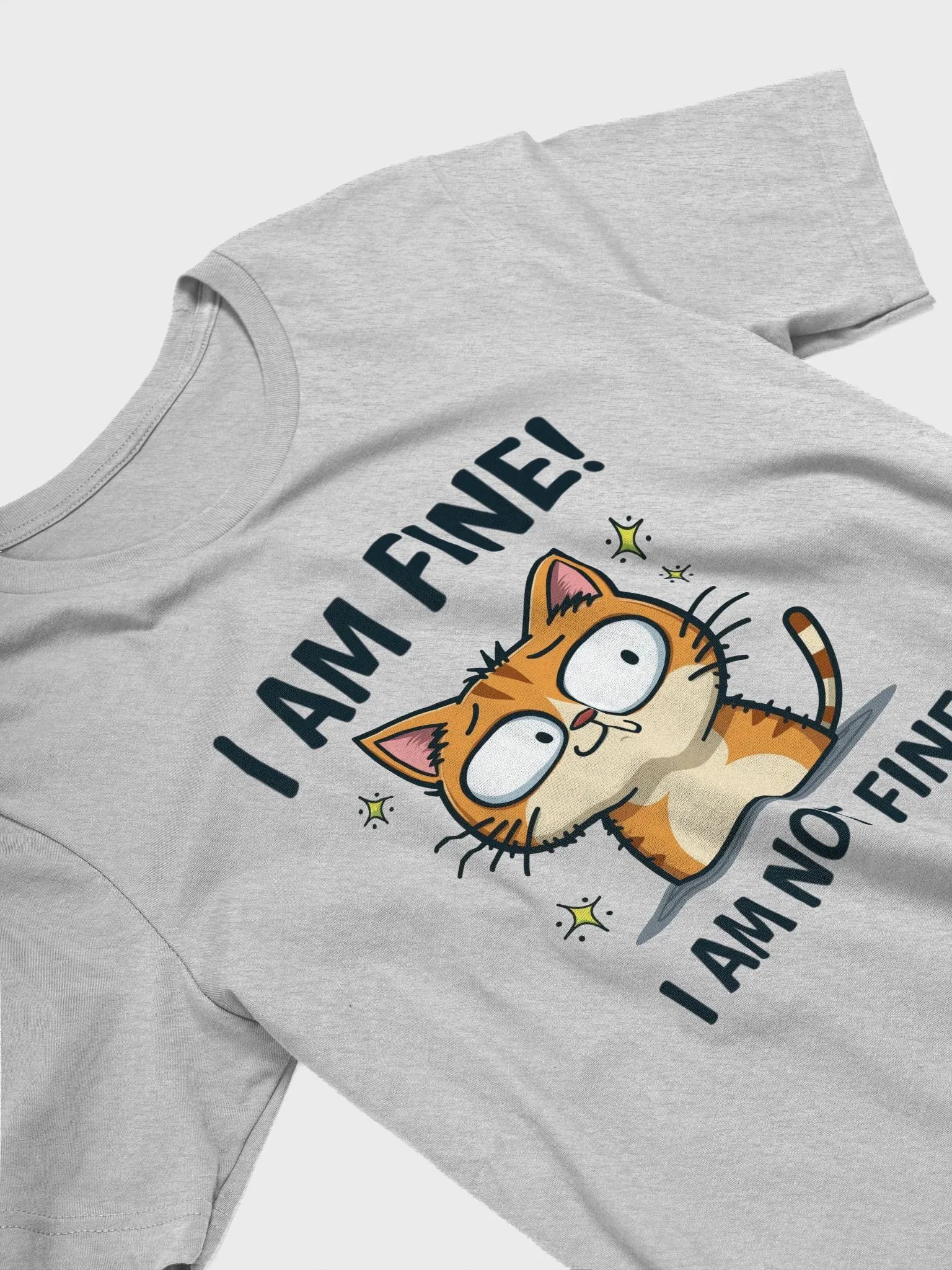 Anxious Kitty 'I AM FINE!' T-Shirt product image (25)