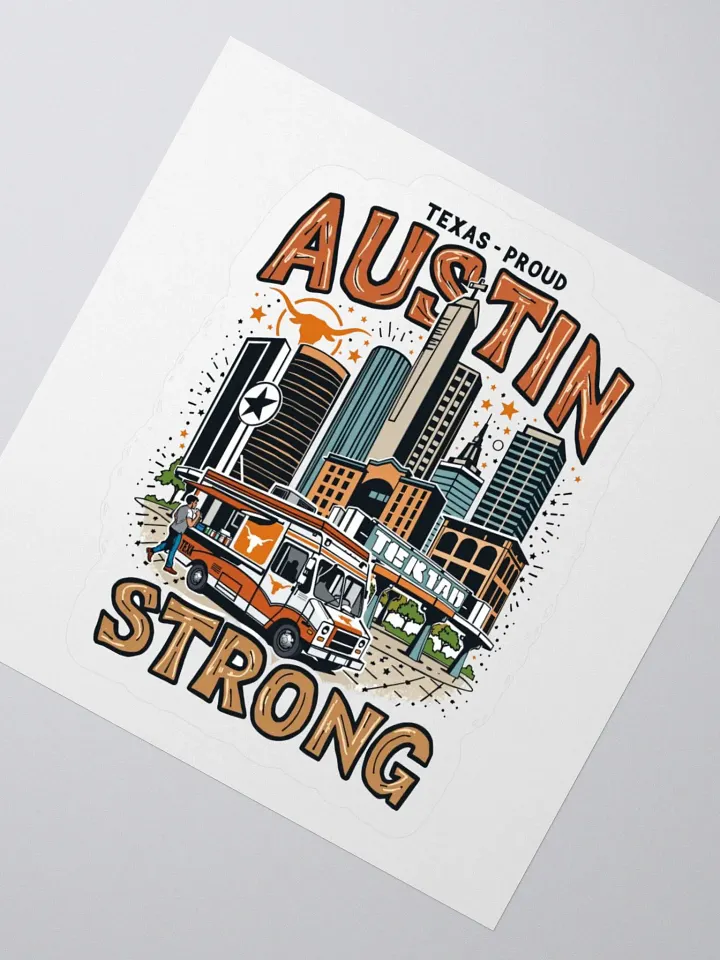 Austin Strong Kiss Cut Stickers product image (6)