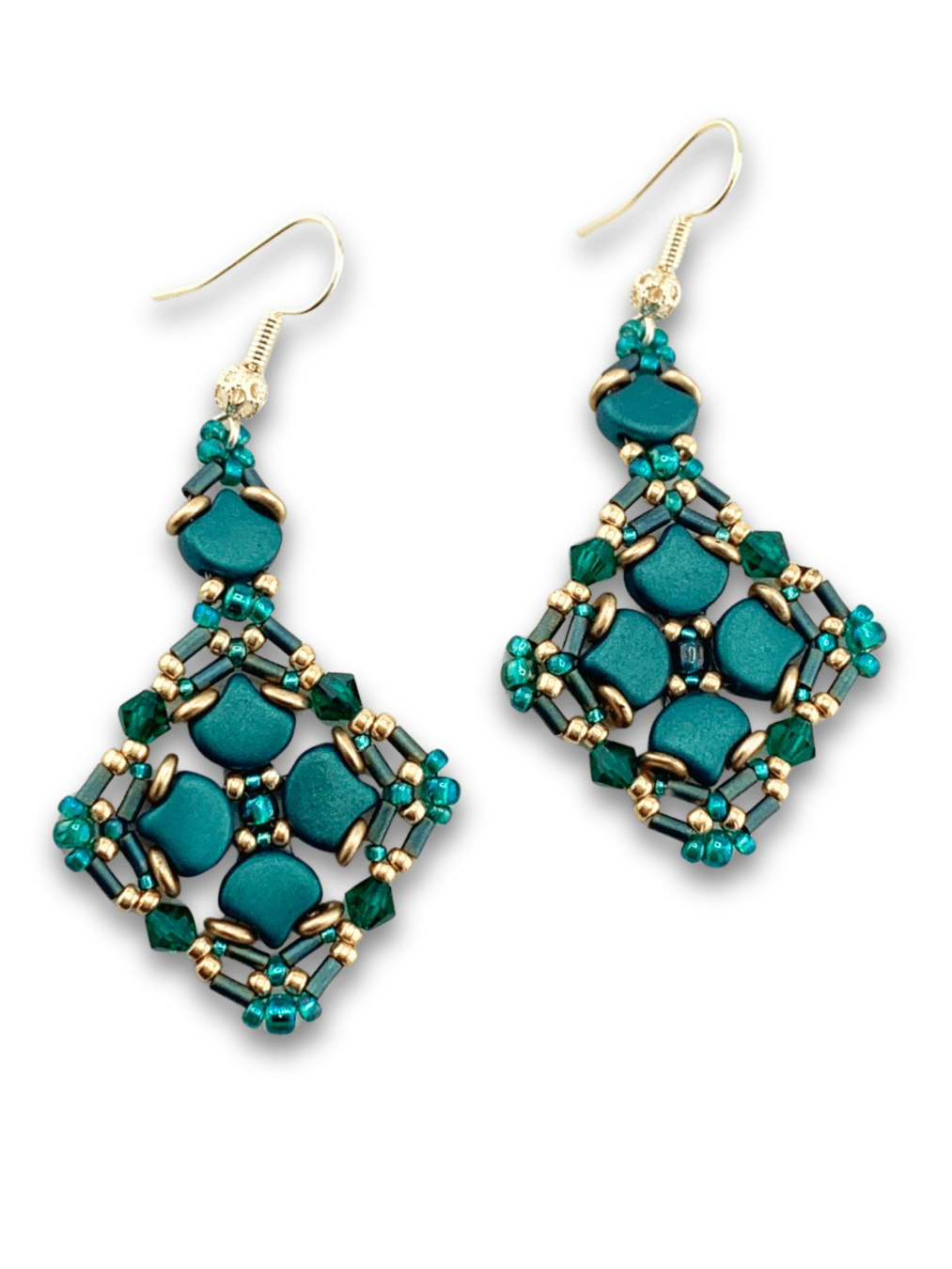 Queen’s Trellis Necklace Earrings Set - Green product image (8)