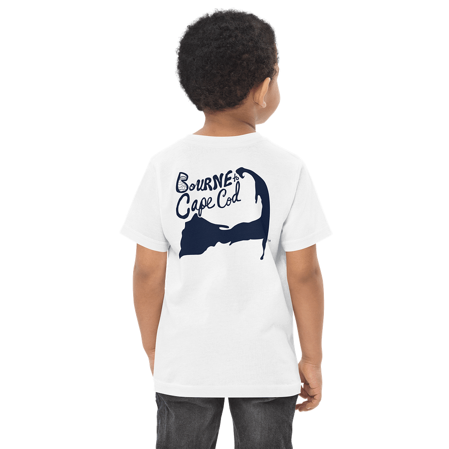 BRN.2C.C.™/BOURNE to Cape Cod™ | DTG Vintage Print | Toddler T-Shirt | Coastal Jersey Tee for Littles | Navy Logos product image (6)