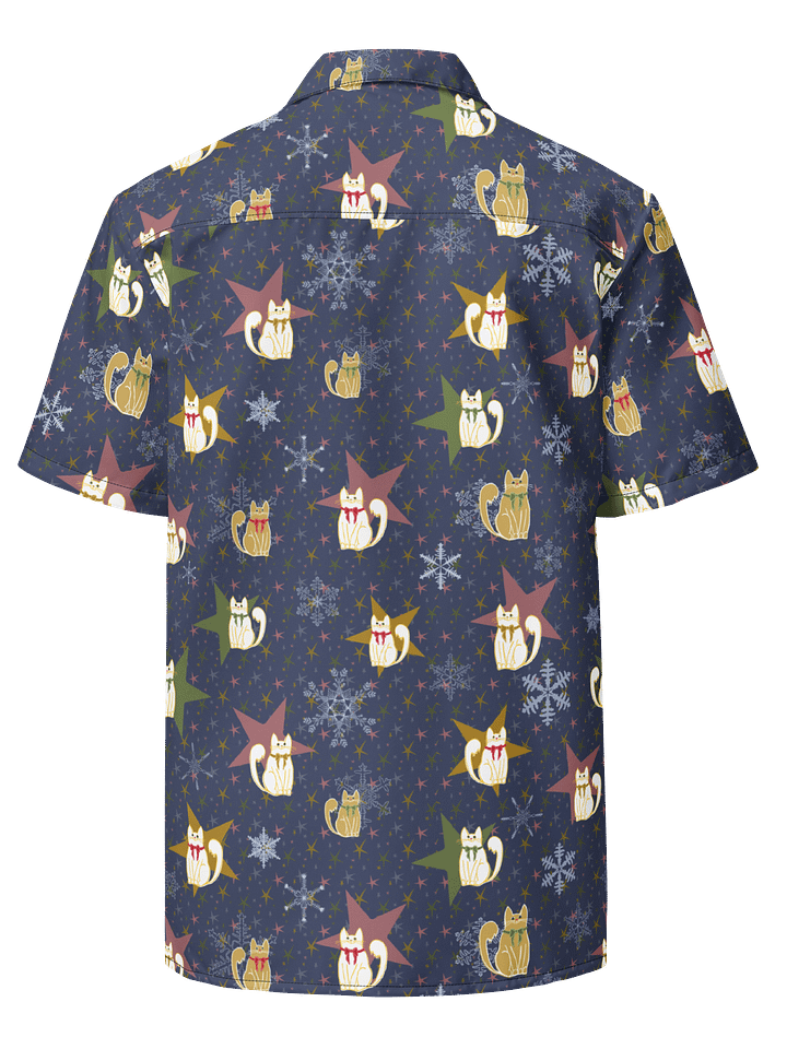 Star Kitties Oversized Button-Down Shirt product image (2)