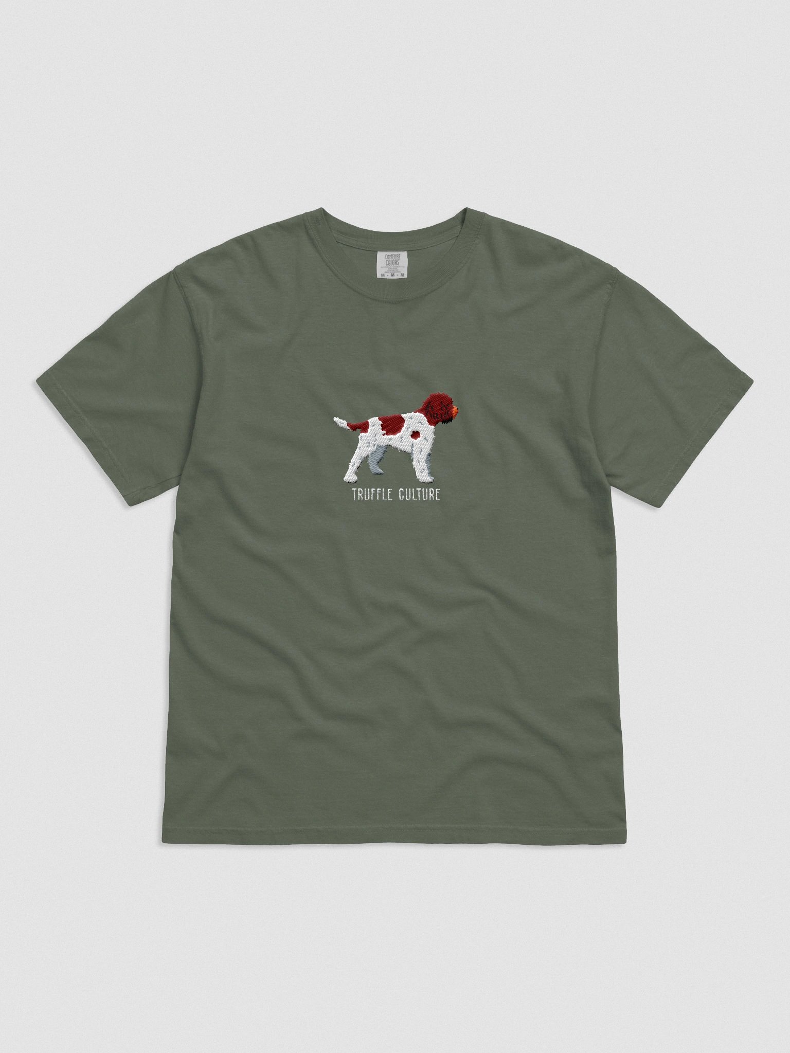 Truffle Culture T-Shirt(Embroidered) of a Lagotto Romagnolo(Liver & White) product image (4)