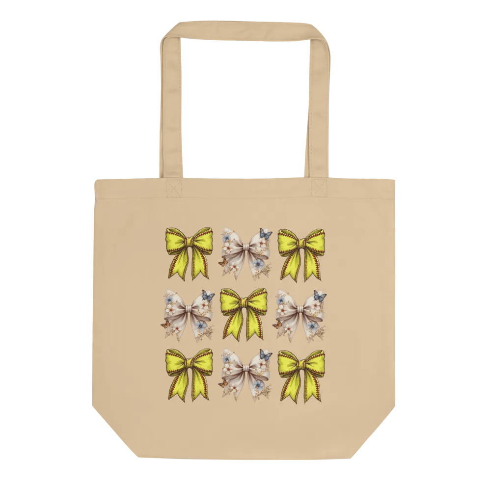 Spring Bows Softball Bountiful Organic Tote product image (1)