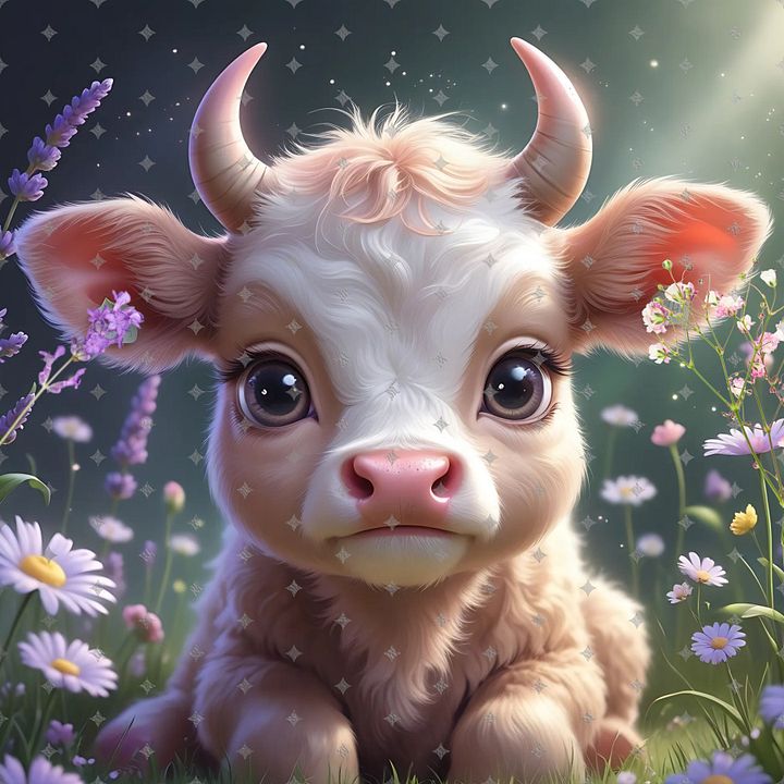 Moo Baby Wind Spinner Design PNG product image (2)