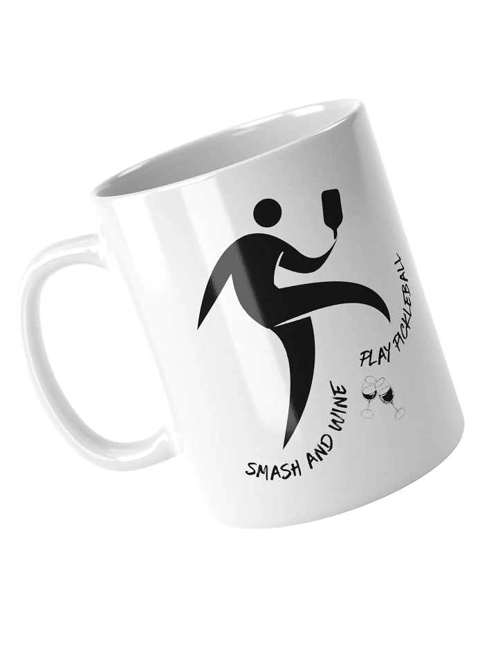Smash and Wine Pickleball White Glossy Mug product image (1)