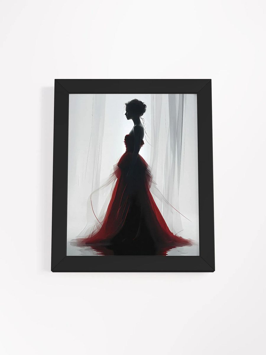 Elegant Red Dress Silhouette Poster product image (2)