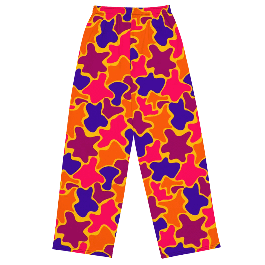 Multi Colored Pattern Blobs Unisex Wide leg Pants product image (3)