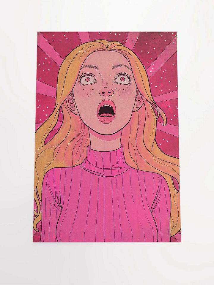 Surprised Pop Art Girl Poster product image (2)