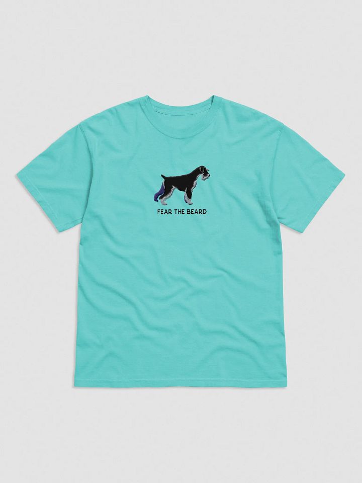 Fear the Beard T-Shirt(Embroidered) of a Standard Schnauzer(Black & Silver) product image (25)