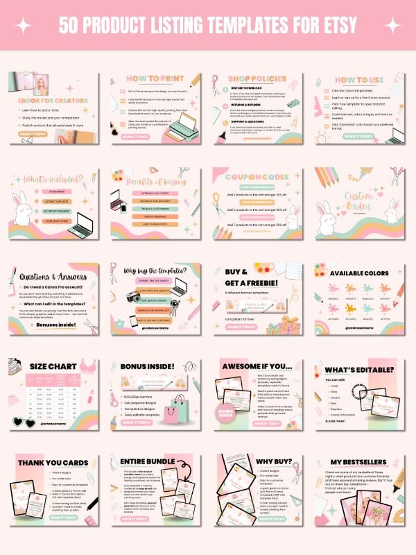 Whimsical MRR/PLR Branding Kit for Etsy product image (3)