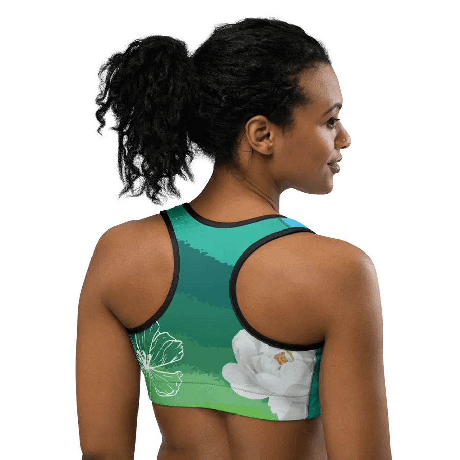 Bird in Flight Floral Horizon Custom Sports Bra product image (4)