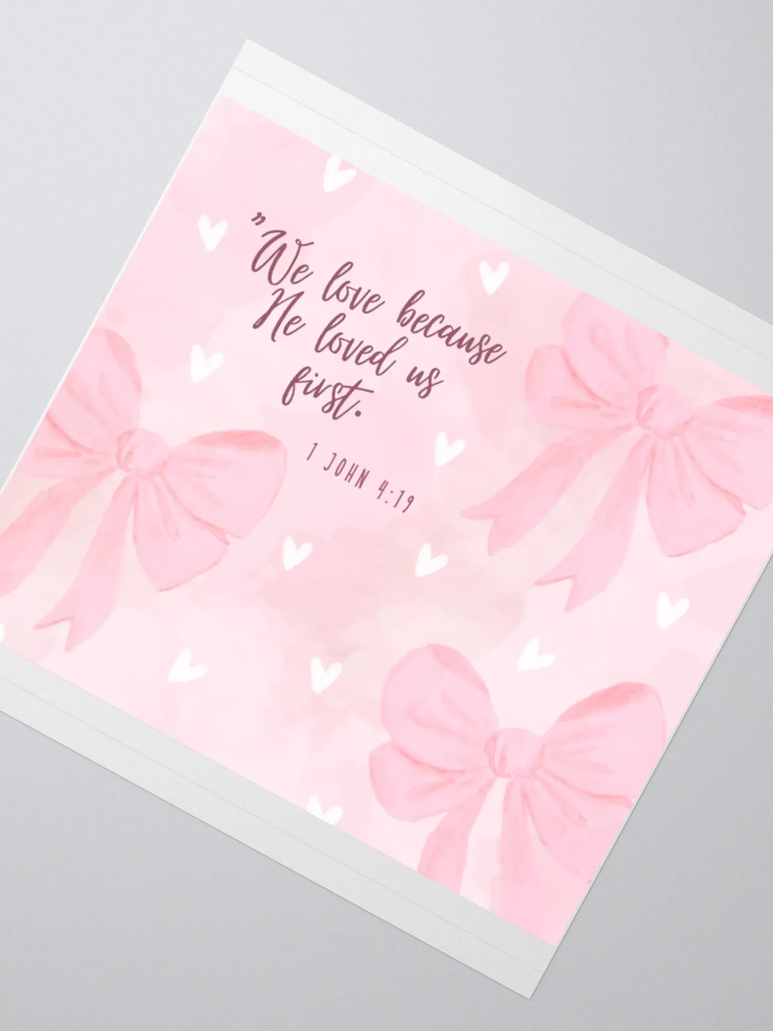 1 John 4:19 Kiss Cut Stickers product image (2)