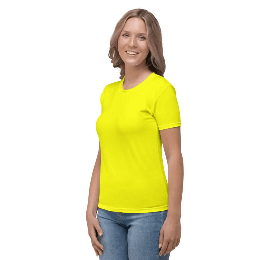 Plain Color Yellow T-Shirt product image (3)