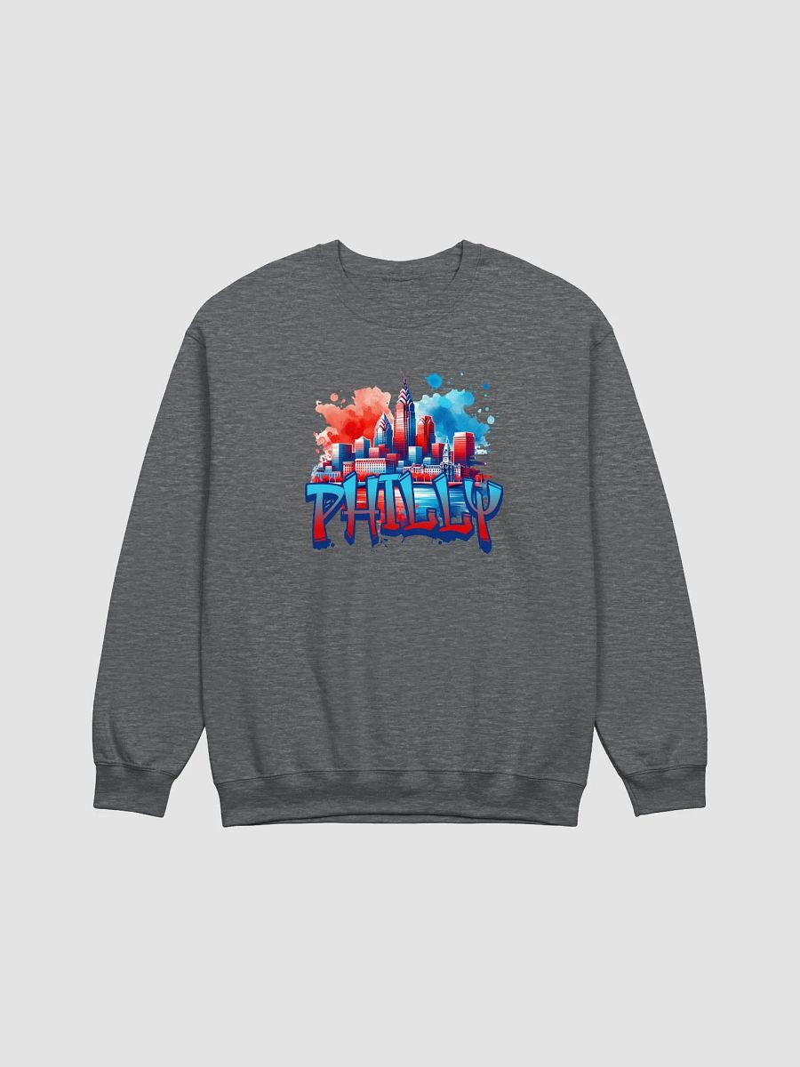 PHILLY CITYSCAPE CREWNECK SWEATSHIRT - RED/BLUE product image (19)